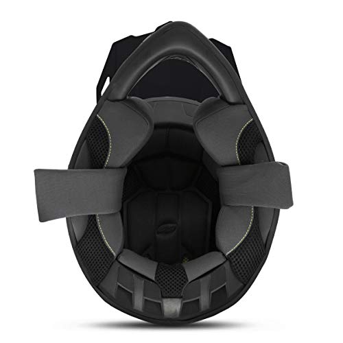 Capacete Motocross Fast 788 Solid Preto/Verde 56