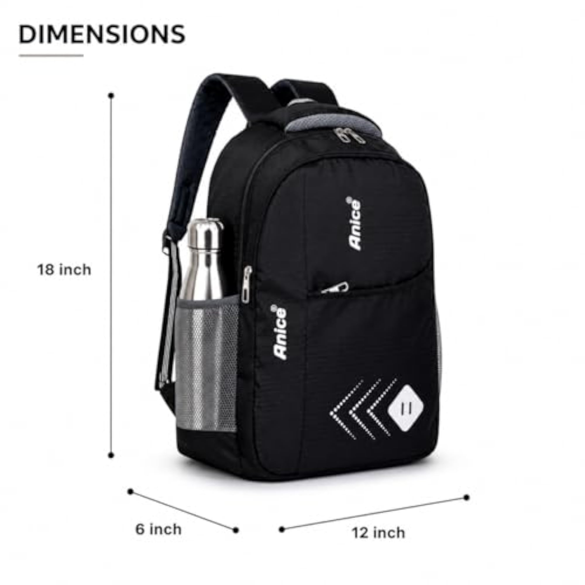 15L Laptop Backpack for School & Travel, Unisex Design