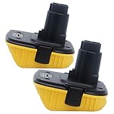 2-Packs Battery Adapter DCA1820 For convert Dewalt 20V Lithium Battery DCB200 DCB205 to 18V NiCad &...