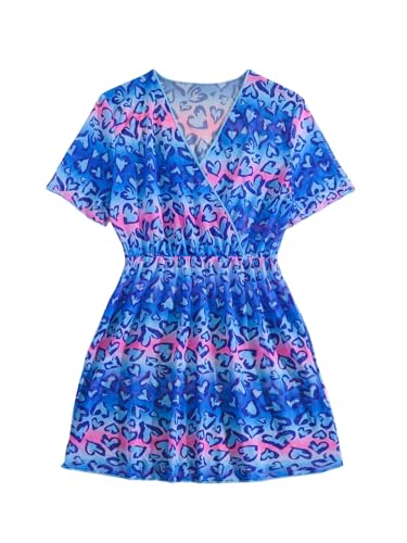 Image of SHENHE Girl's Swim Cover Up V Neck Sleeveless Hollow Out Beach Dress Coverup Beachwear
