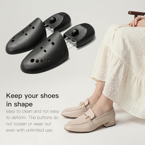 JJDPARTS Shoe Tree for Sneakers & Shoes Shoe Trees Stretcher Shaper for Men & Women,Black S(S(for US Size 5-9) 2-Pairs - Thumbnail 3