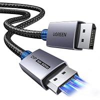 6.6-Feet UGREEN 80Gbps 16K@60Hz 1080P@540Hz DisplayPort Cable 2.1 DP Cord