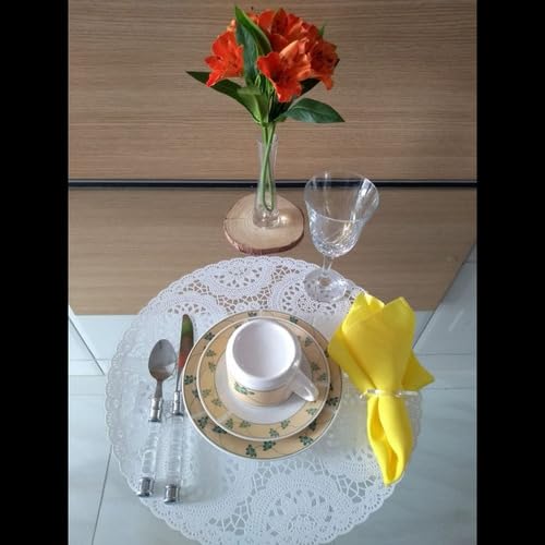 Kit com 08 Anéis Guardanapo Minimalista Mesa Posta Cor Cristal