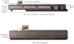 78-130" extensible TV Armoire de stand, console multimédia pour 75+" TV | Centre de divertissement moderne jusqu'à 120” TV, avec 3 Étagère ouverte pour le salon, chambre, noyer noir)