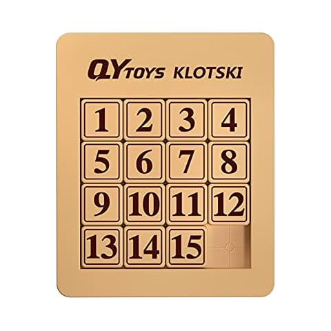 Cuberspeed magnetized Klotski Puzzle Slide Number Puzzle Puzzle Brain Teasers Toy Tangram Jigsaw Intelligence 15 Klotski Puzzle Cover
