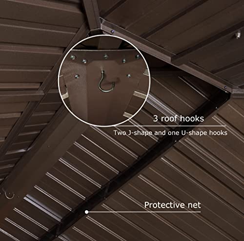 Purple Leaf Hardtop Gazebo 10' X 13' Outdoor Pavilion Metal Roof With Netting And Curtains Backyard Deck Garden Outside Permanent Heavy Duty Patio Aluminum Canopy #TOP5
