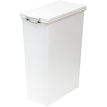 Tenma Slim Trash Can, 45L Odor-Resistant Lid with Gasket, Large Capacity, White ELP-SP45DEO PROPRET e-LABO