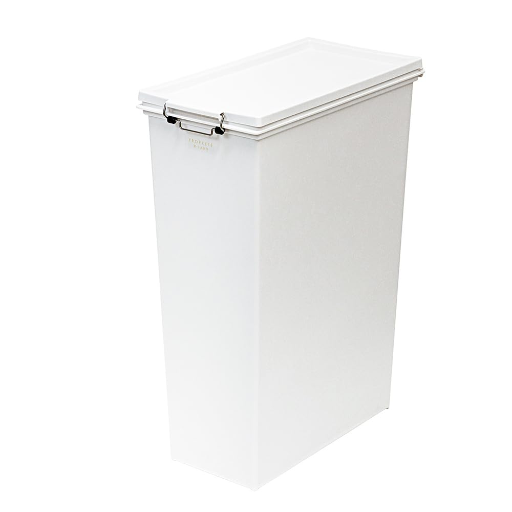 Tenma ELP-SP45DEO PROPRETÉ×e-LABO Slim Trash Can 15.7 gal (45 L) Deodorizing Lid with Seal, Large Capacity, White