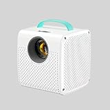 Mini Projector, 1080P Support, Book Projector for Reading, Portable Projector with Handle, USB/HDMI Connection, 50 ANSI, 20'-70' Screen Video Projector for Laptop/PC/Smartphone