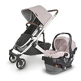 Cruz V2 Stroller - Alice (Dusty Pink/Silver/Saddle Leather) + MESA V2 Infant Car Seat - Alice (Dusty