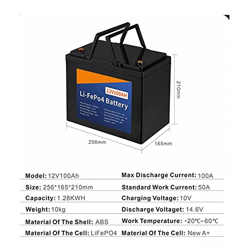 Zjdu 12V 100Ah Lifepo4 Deep Cycle Battery, Built-In Bms Lightweight Maintenance-Free,Rechargeable Lithium Iron Phosphate Battery,2000+ Cycles Battery For Rv, Camping, Solar Home, Boat, Etc #TOP6