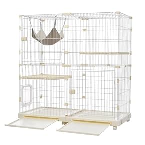 桃猫様6セット専用★2段ペットゲージ ★ 猫ゲージ　組み立て簡単　ブラック 桃猫様6セット専用☆2段ペットゲージ ☆ 猫ゲージ 組み立て簡単