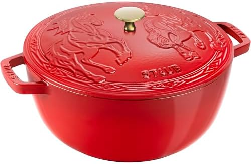 Staub Cast Iron Essential French Oven, Dutch Oven, 5-quart, serve...