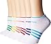 adidas Women's Superlite 6-Pack No Show Socks, White/Bright Cyan/Flash Red-Pink Pink/Bright Yellow/Flash Lime/Night Flash Purple/Bold Pink,Women's Sock size (5-10)