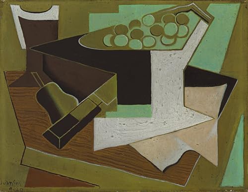 Juan Gris Affiche Grappe de raisin et poire sur toile décoration salon modern 60x90cm