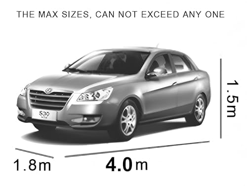 Sipobuy Universelle Autoabdeckung, vollständig wasserdicht, Kratzfest, langlebig, gefüttert, aus Baumwolle, atmungsaktiv, sehr strapazierfähig