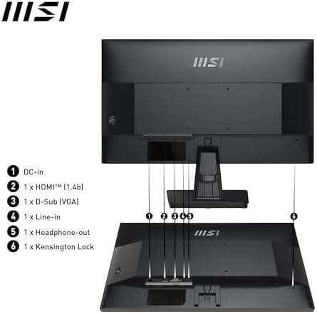 MSI Pro MP251 24.5" 1920x1080 1ms 100Hz IPS Anti-Glare Full HD Monitör - Görsel 7