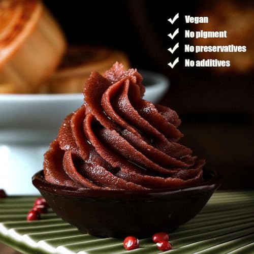 SXET Sweet Red Bean Paste, 500g/17.63oz Adzuki Bean Paste, Sweetened Bean Pastes for Moon Cakes, Mochi, Asian Desserts, Baked Goods (500g / 17.63oz)