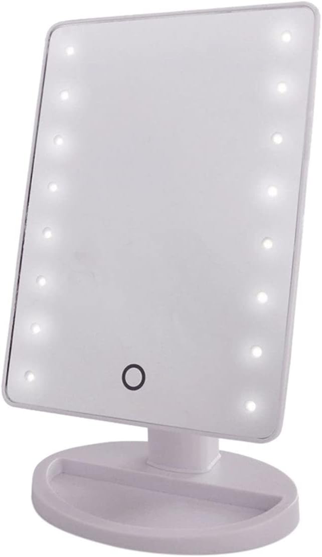 Makeup Mirror With Led Lights White 22X16Cm