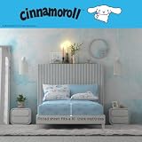 Pościel Franco Cinnamoroll, 5-częściowa, supermiękka, przytulna, dwustronna kołdra i prześcieradło z motywem fantazyjnym, rozmiar Twin Size (100% oficjalny produkt licencjonowany)