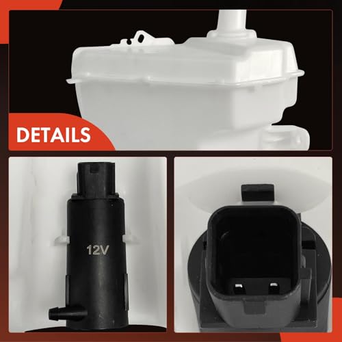 A-Premium Windshield Washer Reservoir Compatible with Select Hyundai Models - Elantra Coupe 2013, with (Cap/Washer Pump/Hose/Filler Neck) by A-Premium - Image 8