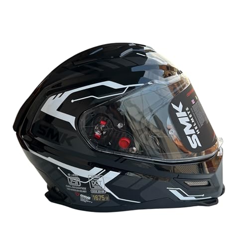 Image of SMK Agnar TEKTRON Full Face Dual Visor Helmet, ISI, DOT & ECE 22.06 Certified, Pinlock 30 Insert