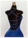 SOLY HUX Women's Summer Mini Dress Criss Cross Lace Up Backless Ruched Bodycon Cocktail Party Cami Dresses Pure Royal Blue Small