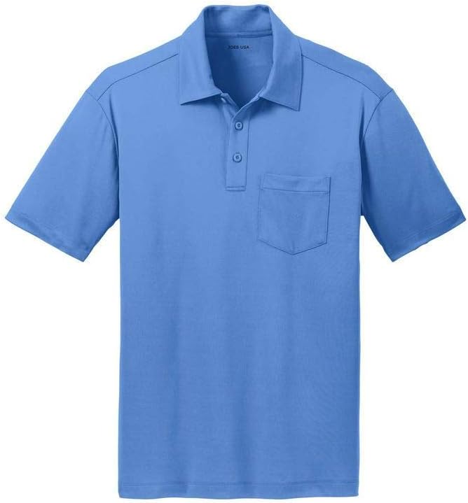 Men's Silk Touch Golf Polo's with Pocket in 9 Colors - Sizes XS-4XL