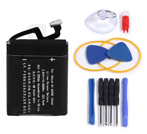 NEWASHAN Akku A2058, kompatibel mit Apple Watch 4. Generation Serie 4 S4 40 mm GPS + LTE Cellular A1975 A1977 A2007, wiederaufladbar, Li-Ion, Lipo-Akku, 3,81 V, 224,9 mAh (S4-40 mm-A2058)