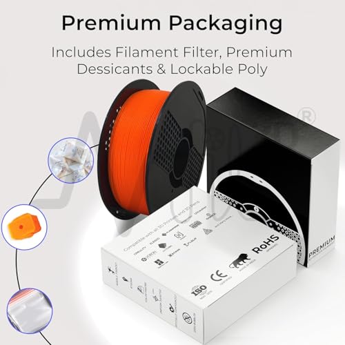 Image of NFIL3D 1KG Net rpla Orange 3D PrinterFilament | Filaments for 3D Printer| 1.75mm| Accuracy + /- 0.015mm | 1000g 3D Filament, 250g Spool & 350g Packaging Weight (Total Weight 1.6KG)