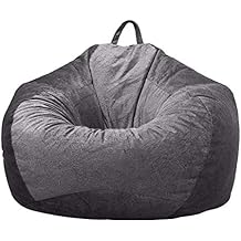 Bean Bag Chair Cover No Filler Bean Bag Washable Big Beanbag Chair Cover Premium Velvet Bean Bag Cover for Adults,Kids Whether as a Gaming Chair,Black,M