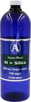 مكملات السيليكا من Angstrom Minerals - سائل أيونيك سيليكا مياه معدنية 32 أوقية 700 جزء في المليون