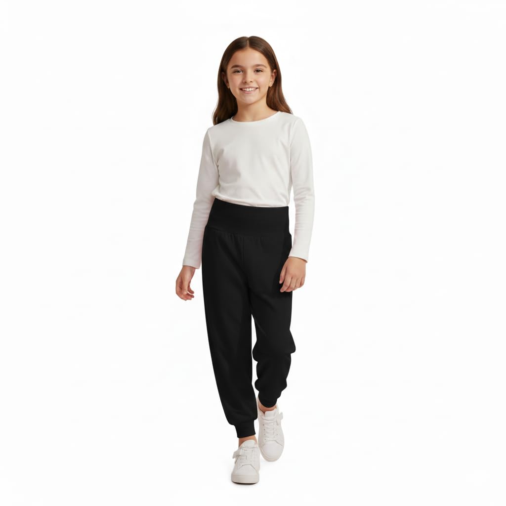 A2Z 4 Kids Girls Ali Baba Harem Trousers Plain Fashion Pants Black