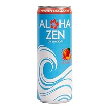 Zenbodi Aloha Zen Peach Tea - AWAKEN Functional Beverage - 12 Pack Energy Drink, Zero Sugar Energy Drinks, with L-Alpha GPC, Caffeine, and L-Theanine