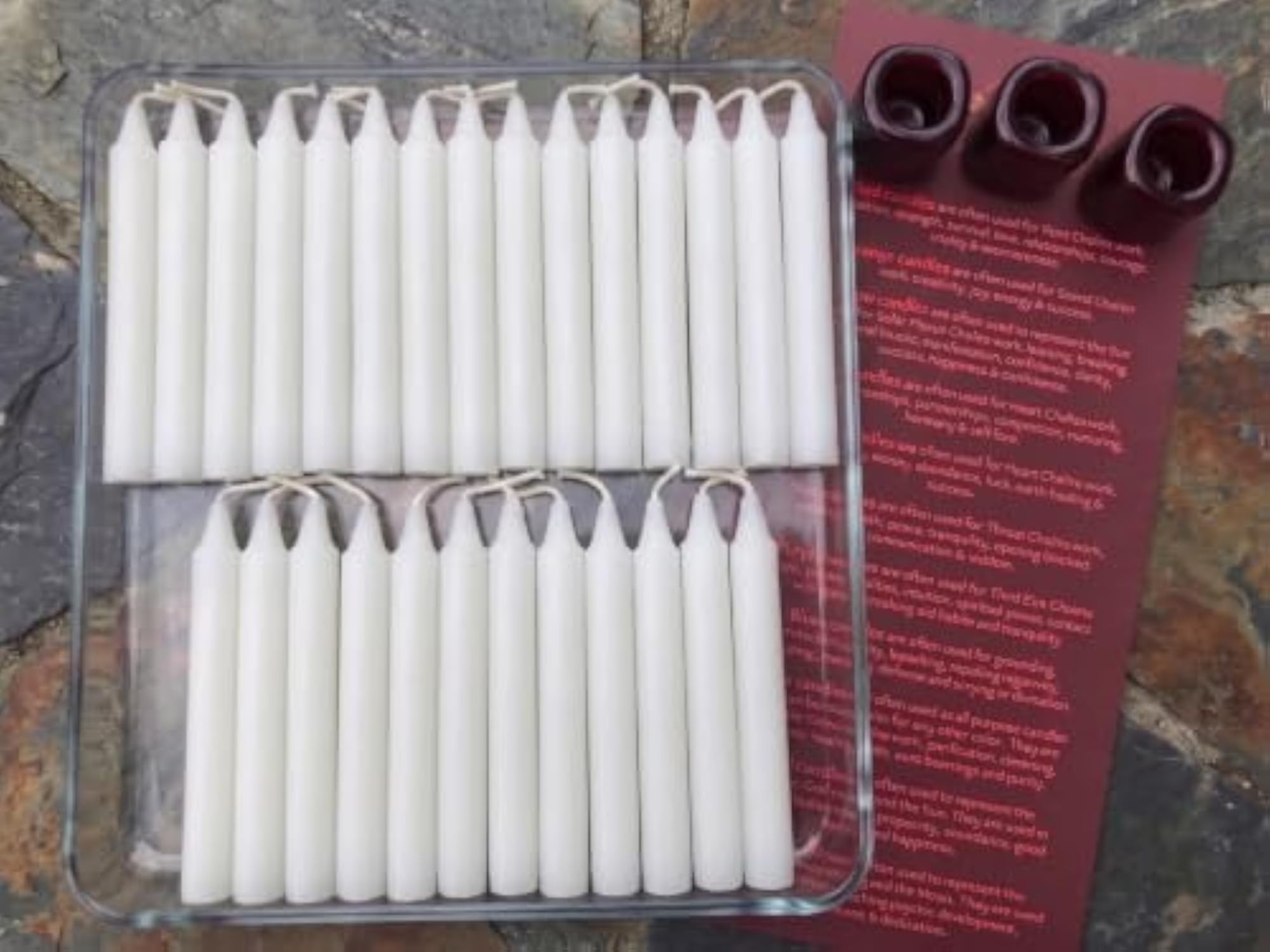 24 Piece White Spell Chime Candles for Rituals