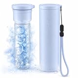 Homedew 氷嚢 氷のう【2026究極モデル・4層ダブル真空断熱・冷たさ長持ち】ミニアイスパック 魔法瓶構造 水筒型 熱中症対策に最適 結露なし水漏れ防止 繰り返し使用可能 0.14L 軽量コンパクトで持ち運び便利 安全で環境に優しい 温冷両用 通学 通勤 屋外作業 アウトドア スポーツ 冷却グッズ (ブルー)