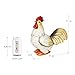 Exhart Garden Sculpture, Solar Rooster Garden Statue, LED Light, Outdoor Lawn and Yard Decoration, 6 x 11 Inch