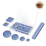 Möbelgleiter, 39 Stück Blau Teflongleiter Set mit Box, Rund Möbelgleiter Teflongleiter...