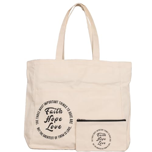 Christian Tote Bag with Bible Verse