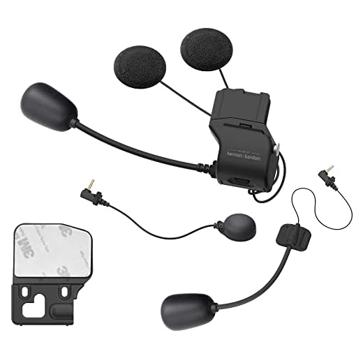 Sena Adult W/Harmon 50S Universal Clamp kit with Sound by Harman Kardon Speakers and Mic, Black, One Size US