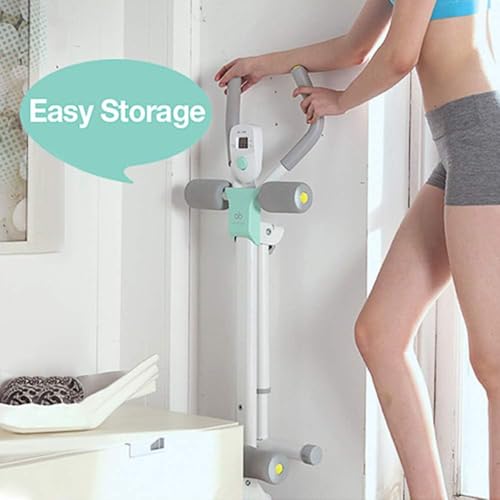 Miniatura 3 de Leikefitness Máquina De Entrenamiento Abdominal Ajustable En Altura Para Todo El Cuerpo, Tonificador De Cintura, Piernas, Muslos, Glúteos Con Monitor Lcd Ab9300 Morado