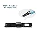 Uvital Punch Down Blade for Impact Tool, 110/66 Type Standard Double Ended Block Blade for Networks Modules