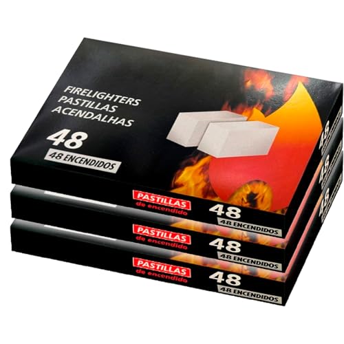 AC - Pack de 3 Paquetes de 48 Pastillas para encender Fuegos -...