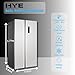 HYE American Style Side By Side Fridge Freezer, 505L, 92cm, No Frost, Silver Finish, 37dB Quiet, Premium American Fridge Freezer for Modern Kitchens, Ideal For Large Families - RF01AM505S07