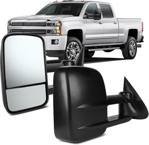 Tow Towing Mirrors for Silverado/Sierra (99-07) – Manual Telescoping, Black