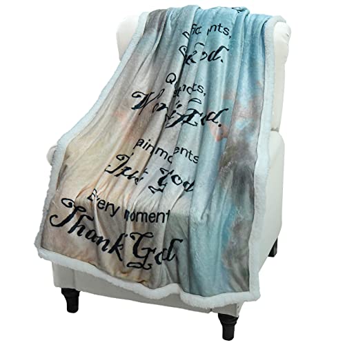 Wish Tree Christian Gifts For Women Sherpa Throw Blanket, Religious Get Well Soon Gifts For Women & Men With Inspirational Healing Thoughts & Warm Hugs, 60X80 Inches #TOP7