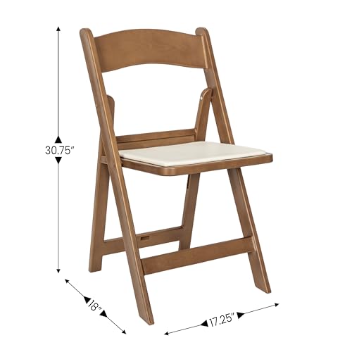 Image of Flash Furniture Hercules Commercial Indoor /Outdoor Folding Event Chair, Wood Look, Weather-Resistant, Lightweight Design, Versatile Use, Chestnut