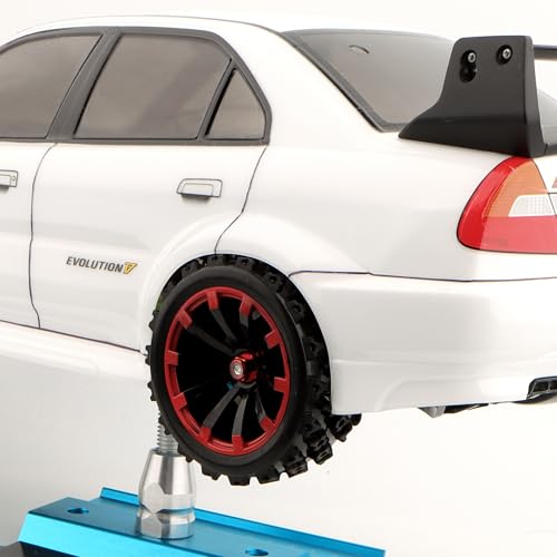 GDOOL 1/10 Scale On Road Rubber RC Tires Wheel Rims 12mm Hex Compatible with Tamiya TT01 TT02 XV01 Traxxas 4 Tec 2.0 Kyosho WR8 Sakura D3 WLtoys 144010 HPI Touring Racing Car