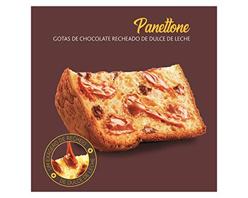 Panettone Havanna Lata Gotas de Chocolate Recheado Doce de Leite 700g