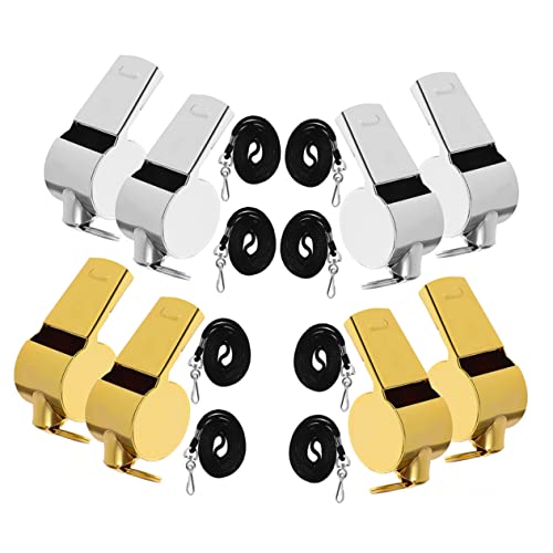 Silbatos metálicos para árbitro 8 piezas miniatura 3